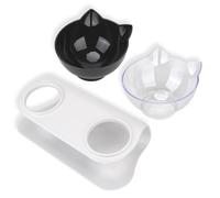 QUXVUIS Pets Bowl Non-slip 15° Tilted Cute Food Container with Raised Stand Anti-vomiting Feeding for Indoor Small Animals, 2 Bowl Type 6