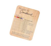 QUXVUIS Phase Ten Score Board Compact Game Accessory Adventurous Gatherings Enjoy Exciting Nights Of Fun Competition 2025 Wood Phase Ten Scorecard Boast Enthusiast