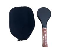 QUXVUIS Pickleball Paddle Authentic Sweet Spot Training Paddle Created For Children Adults Focusing On Effective Playing Skills With Comfort Sweet Spot, Brown w Cover, 35x12.7x2cm