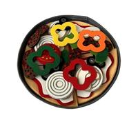 QUXVUIS Pizza Food Set Creative Felt Pizza Toy Enhancing Kids Cognitive Skills Through Engaging Play Experiences Pretend Play Set Role Toy Kids Boys