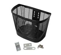 QUXVUIS Plastic Carrier Bicycle Basket Sturdy Holds Essentials Dependably While Riding In Comfort And Style And With Strong Bearing Capacity. Bike Front Storage Basket Equipped, Black, 33x22.5x25cm