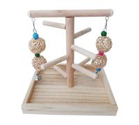 QUXVUIS Play Stand Bird Swing Climbing Hanging Essential Bird Playstand Encouraging Fun Activity And Access To Chewing Options Playpen Parakeet Cockatiel