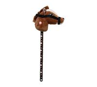 QUXVUIS Plush Hobby Horse Stick Interactive Toy Portable Gift For Kids For Performing Indoor And Outdoor Activities Plush Hobby Horse Stick Toy Kids , dark brown , 70x20cm