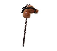 QUXVUIS Plush Hobby Horse Stick Interactive Toy Portable Gift For Kids For Performing Indoor And Outdoor Activities Plush Hobby Horse Stick Toy Kids , dark brown black , 70x20cm