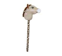 QUXVUIS Plush Hobby Horse Stick Toy Engineered For Performance And Engagement Gift For Kids Birthday Celebrations Horse On Stick For Kids Pretend Preschoolers , Beige , 70x30cm
