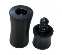 QUXVUIS Pool Cue Joint Protectors Smooth Face Effective Billiard Cue Protects Both Shaft And Joint Threads And Will Not Come Loose.Good Accessories For, Black, 22x60mm