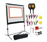 QUXVUIS Portable Badminton Net Set Includes Rackets Shuttlecocks Casual Play Indoor Outdoor Practice Games Badminton Net Is For Parks Practice Adults Set With Carry