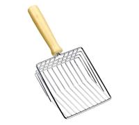 QUXVUIS Portable Cat Litter Shovel Hollow Out Lightweight And Durable Efficient Waste Management At Home Easy And Quick To Clean Litter. Cat Sifter Shovel, Brown Silver, Style A