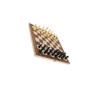 QUXVUIS Portable Chess Checkers Backgammon Game Chess Set Outdoor Trips Lightweight Storage All Ages Yet Very Lightweight And Portable.laptop Can Be Easily, Brown, L