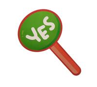 QUXVUIS Portable Mini Classroom Voting Paddle Designed To Engage Students Allowing Simplified Yes No Answers During Critical Discussions Portable Yes No Signs Paddle Student Supplies