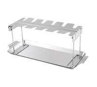 QUXVUIS Portable Roasted Chicken Leg Rack BBQ Tool Must-have Foldable Storage Folding Stainless Steel Chicken Leg Rack Drumstick