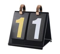 QUXVUIS Portable Stable Flip Number Score Board Score Counter Manual Optimal Solution For Engaging Group Card Matches Card Board Game Scoreboard With Stand Competition, Black, 10.5x10.5x12cm