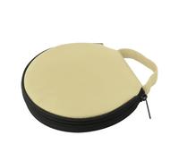 QUXVUIS Portable Waterproof CD DVD Case Box With Hand Strap Holds 20 Discs For Musics/Films Collections 3.Hold 20 Disc, beige