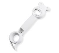 QUXVUIS PP Stainless Steel Bottle Opener 4 in 1 Multifunctional Portable Solid Color Lid Remover Indoor Bar Opening Tool , White