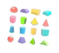 QUXVUIS Precision Crafted Geometric Solid Blocks Learning Toys Geometric Shapes Educational Tools Enhancing Comprehension Of Math Concepts Multicolored Shapes Blocks Learning Toys Teaching