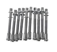 QUXVUIS Precision Tuning Iron Drum Tight Screw Tension Rods Ensuring Drums Remain Tuned Suitable For All Musicians Parts Accessory Iron Drum Tight Screw Tension Rod, Silver, 6x50mm