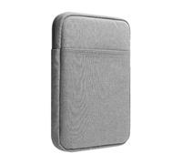 QUXVUIS Premium Protective Bags For Kindles Easy To Carry Well Zip Closure E-Book Bag Exterior Pocket, light gray, 6inch
