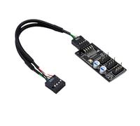 QUXVUIS Premium Reliable Motherboard USB HUB Designed For 9 Pin Header Splitting RGB Fan Cooling Applications Male Female PC 9 Pin USB HUB Converter Cable Cord