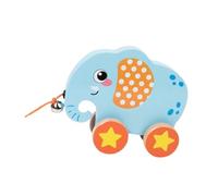 QUXVUIS Pull Along Toy Featuring Fun Sliding Wheels Engaging Animal Push Toys For Kids Supporting Early Learning Activities Animal Push And Pull Along Toy , Elephant , 17.5x5.3x15.8cm
