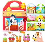QUXVUIS Quiet Toy For 1 Year Olds - Busy Book With 15-in-1 Educational Games Cloth Early Development Activity Toys