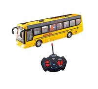 QUXVUIS RC School Bus Remote Control Car With Realistic Headlights And Turn Signals Gift For Young Vehicle Enthusiasts Children 1/32 Rc Bus Electric Remote Control Car, yellow short, 21x6x5.3cm