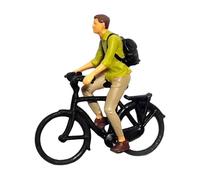QUXVUIS Realistic 1/87 Scale Cyclist Figures Tiny People for Diorama Layout Decor Impeccable and Charming Table Figurines, Boy, Height: 2.8cm
