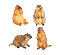 QUXVUIS Realistic Groundhogs Statue Set Gophers Toys Educational Playtime Amazing Desktop Decorative Designed To Children Recognize Animals And Can Also Serve As Desktop Decoration