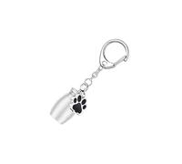 QUXVUIS Remembrance Sympathy Case Stylish Casket Columbarium Supplies Funeral Box Storage Container Organizer Keeping Loved Ones Close Pet Urns For Dogs Ashes Cremation Urn Keychain, Silver, 25x16mm