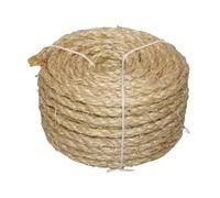 QUXVUIS Replacement Cat Climbing Frame Cats Tree Rope Dependable Sisal Rope To Stability In Cat Scratching Towers Twisted Cord Wrapper Jute Decoration Macrame, Linen Color, 6mmx15m