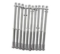 QUXVUIS Replacement Tom Screws Drum Tension Rods Ensuring Durability In Drums Sound Enhancements Making Easy To Carry Around.'re To In Bag As Spares. Package Includes 10 Pieces, Silver, 6x100mm