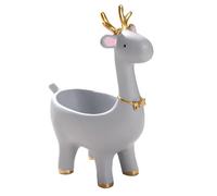 QUXVUIS Resin Hallway Decor Adorable Animal Shape Replacement Living Room Snack Wristwatch Stationery Key Holder Container, Grey, Type 2