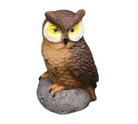 QUXVUIS Resin Miniature Owl Moss Landscape Craft Tiny Figurines Adding Fun To Garden Spaces And Homes Thanks. Miniature Owl Figurines Fairy Garden Accessories, Coffee, 3.3x2.7x5.5cm
