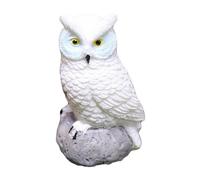 QUXVUIS Resin Miniature Owl Moss Landscape Craft Tiny Figurines Adding Fun To Garden Spaces And Homes Thanks. Miniature Owl Figurines Fairy Garden Accessories, White, 3.3x2.7x5.5cm