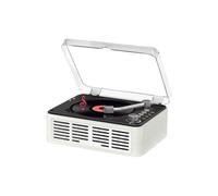 QUXVUIS Retro CD Player With Dual Speakers And Bluetooth Speaker Function Durable Or o Cable To Connect External Speaker, white