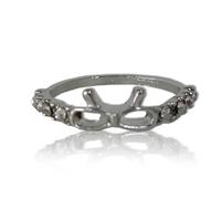 QUXVUIS Rhinestone Ring Shiny Fashion Accessory Woman Hand Ornament Elegant Rhinestone Jewelry Bowknot Rings Wedding Gift, Silver