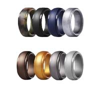 QUXVUIS Rubber Rings Silicone Ring Set Comfortable And Breathable Gym Workouts Diving Swimming And Climbing Cool Silicone Ring Band Weight Lifting Dry Christmas Or Birthday Gift.