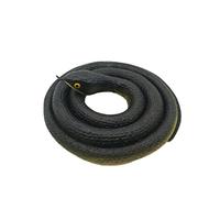 QUXVUIS Rubber Snakes Novelty Toys with Realistic Design Creepy Accessories Terrifying Animal Supplies to Scare Birds Garden Props , 80cm Black cyan 1
