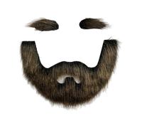 QUXVUIS Self Adhesive Mustaches And Fake Beards Excellent Choice For Festive Occasions Halloween Christmas And Cosplay Self Adhesive Fake Mustache Set Novelty, Black Gold, Mustache 15x19.5cm
