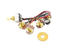 QUXVUIS Shaft Guitar Volume Pots Potentiometer Prewired Accessories Offering Easy Installation For Musicians Guitar 2 Pieces A250K+2 Pieces B250K+1 Piece Yellow Hat Shakes GU214