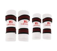 QUXVUIS Sleek Taekwondo Leg and Elbow Guard Set for shin Guards, White, M