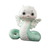 QUXVUIS Small Snake Figurine Funny 2025 Chinese New Year Decoration Concept Bedroom Car Ornament Fengshui Statue Home Decoration, Green, 8.5x7.5x10.2cm