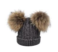 QUXVUIS Soft and Comfortable Winter Beanie Hat for Children Keeping Warm Warm Winter Beanie Hat Childrens, Dark Grey
