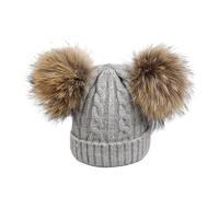 QUXVUIS Soft and Comfortable Winter Beanie Hat for Children Keeping Warm Warm Winter Beanie Hat Childrens, Light Grey