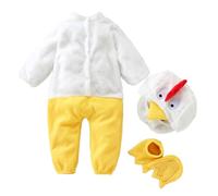 QUXVUIS Soft Animal P Jumpsuit For Comfortable Role Playing Made Of Soft Materials 3D Cartoon Chicken Costume Set Easter, 12-18 months