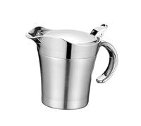 QUXVUIS Stainless Steel Seasoning Bottle with Lid Sauces Fresh and Flavorful Double-Walled Thermal Sauce Jug Gravy Boat with Lid