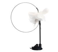 QUXVUIS Steel Wire Pet Teaser Portable Detachable Head 90cm PVC Handle Household Toy Plaything Birthday Gift with Suction Cup