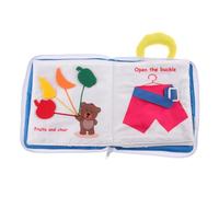 QUXVUIS Stimulating 3D Baby Zipper Cloth Book Develop Life Skills Learning Early Education Toy