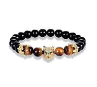 QUXVUIS Stone Man Bracelet Portable Decorative Replacement Elastic Animal Shape Easy Matching Bangle Jewelry Birthday Gift, Gold