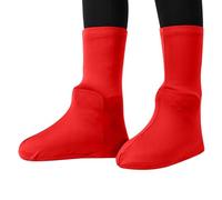 QUXVUIS Stretchable Waterproof Boot Protectors Must-Have For Cyclists On Rugged Terrain Can Firmly Wrap Around Shoes Slip-On Boot Protectors For Cycling Reusable Waterproof Shoe Covers, red