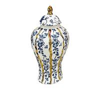 QUXVUIS Stylish Ceramic General Jar Vase Antique Porcelain Ginger Jar With Lid Adding Elegance To Any Home Decoration Porcelain Ginger With Lid Ornament Chinese